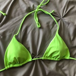 NWOT Lime green VS string bikini top